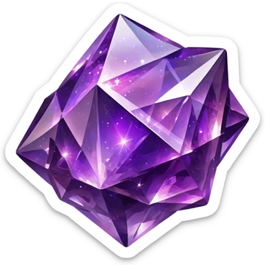 Complex Amethyst-rubby Nebula Galaxy Crystal sticker