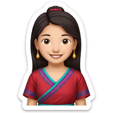 Gurung dress girl nepali sticker