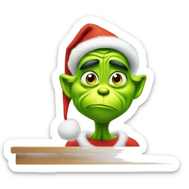 Grinch on the shelf sticker