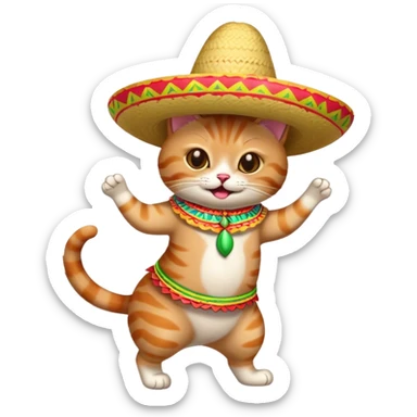 Cat salsa dancing sticker