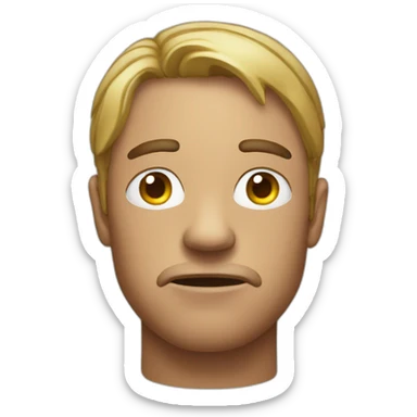 sweating bullets face sticker