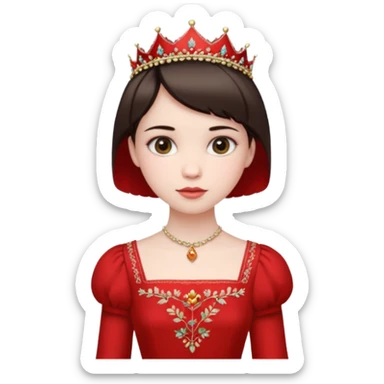 Short hair princess in red sticker