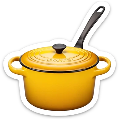 yellow le creuset sticker