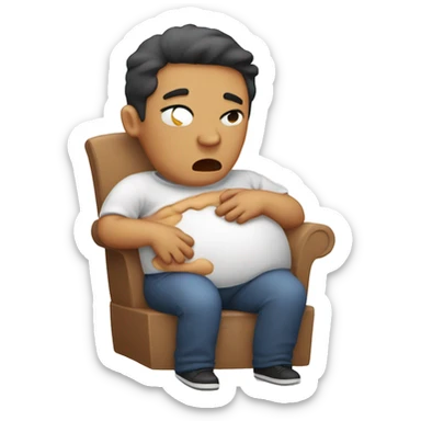 stomach ache sticker