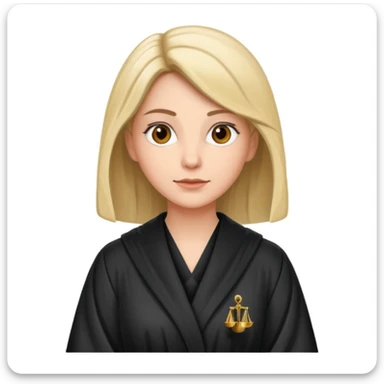 
woman lawyer Wearing a robe sticker