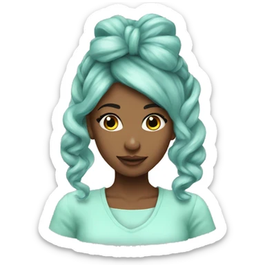 Mint blue everyday girly  sticker