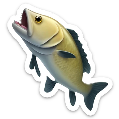 a big dog fish hybrid with a cool lil stick sticker