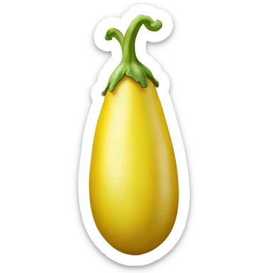 A yellow eggplant sticker