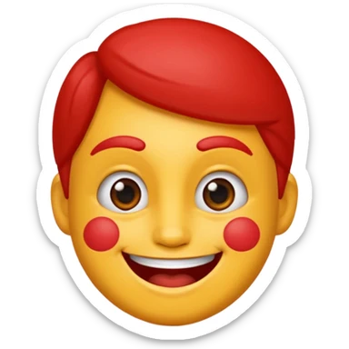 paresseux avec une crête rouge qui rigole avec lol écrit dessus sticker