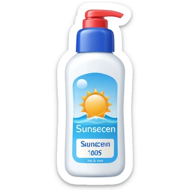 Sunscreen sticker