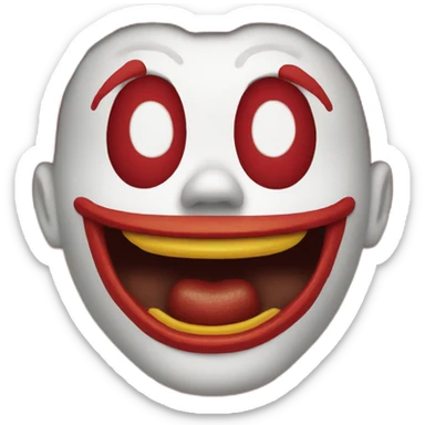 terrifying Ronald mcdonald sticker