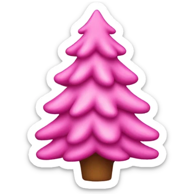 pink chrismas tree sticker