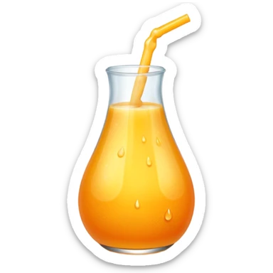 Juicey orange juice teardrops sticker