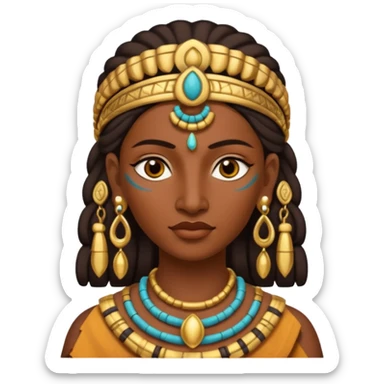 ancient Mayan woman with earrring sticker