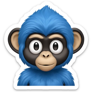 Smurf black monkey sticker