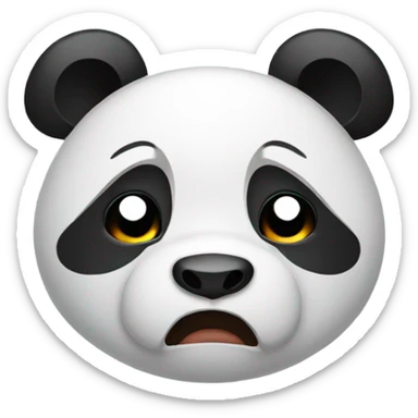 Crying panda sticker
