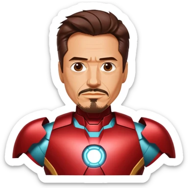 Tony Stark in a Hawaiian Iron Man suit. sticker