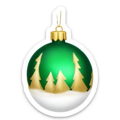 Elegant Christmas ornament sticker