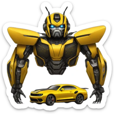 bumblebee car transformer sticker