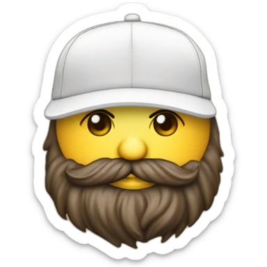 Joven piel blanca gorra levemente gordo dj con barba sticker