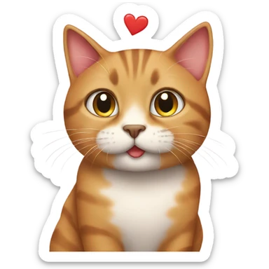 Cat in love sticker
