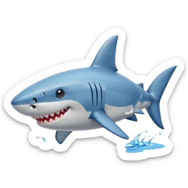 Tralalero tralala shark with blue shoes with feet sticker