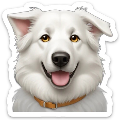 white-swiss-shepherd-dog sticker