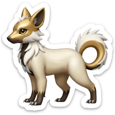 Shiny Brown Golden Bronze Ginger Black Grey White Beige Linoone-Absol-Trico-Hybrid (Full body) sticker