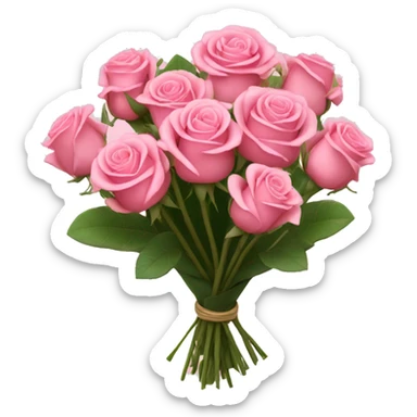 Bouquet of pink roses￼ sticker