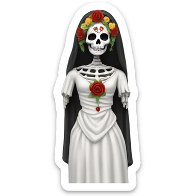 The statue of Santa Muerta, Goddess of Death.  sticker