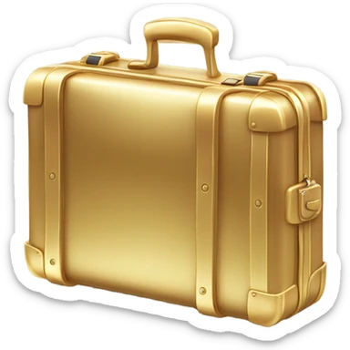 golden 3d suitcase sticker
