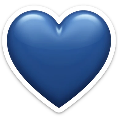 Navy blue heart  sticker
