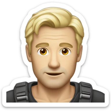 40year white blonde German man  sticker