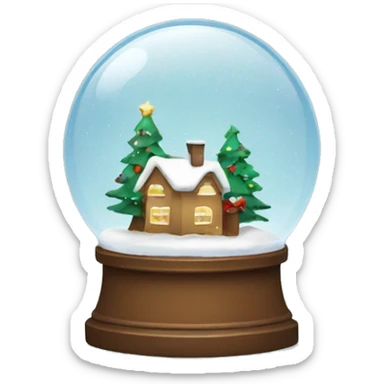 Christmas snowglobe sticker