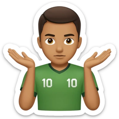 Player 100 saying one more game no more no less in green shirt sticker