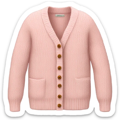 light pink knit cardigan sticker