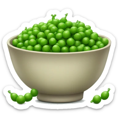 a bowl of peas sticker