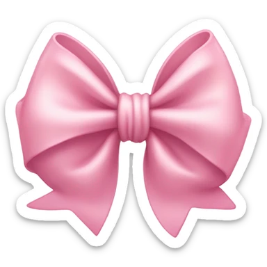 Light pink bow sticker