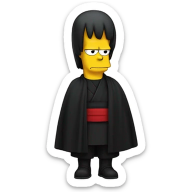 Homer Simpson but dressed like itachi from Naruto  sticker