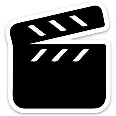 film slate black bold solid icon sticker