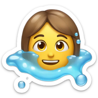 Emoji Con gotas de acido sticker