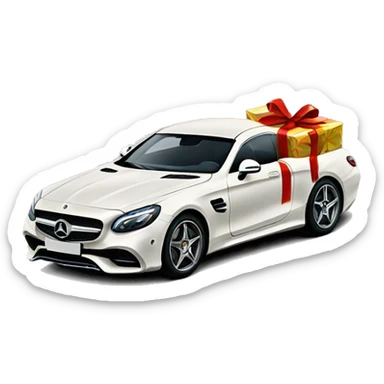 Christmas wrapped amg Mercedes  sticker