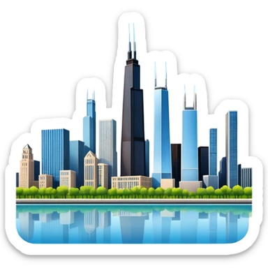 Chicago skyline  sticker