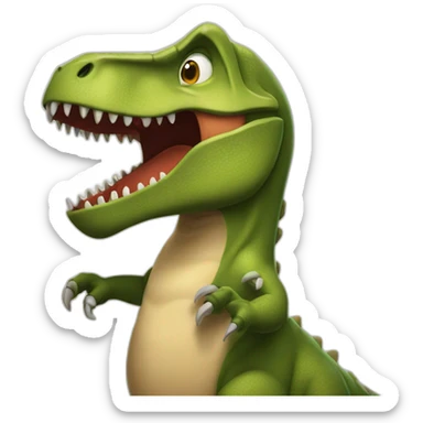 tyrannosaurus rex hug sticker