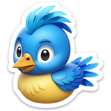 
3D emoji of a small bird, in Apple Memoji style. Soft studio lighting, glossy finish, black background, minimalistic and centered composition.
 sticker