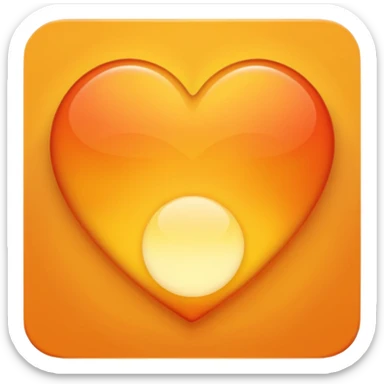 sunrise-themed heart sticker