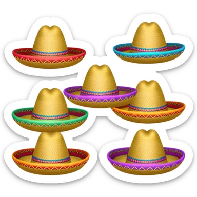 sombreros de mmesocp con entrono mexicacno sticker