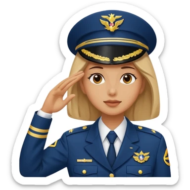 woman salute sticker