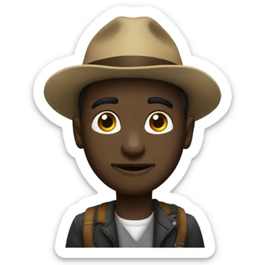 Un garçon métisse avec ds loks sticker