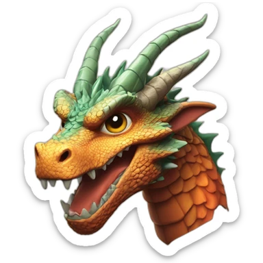 Tu m dragon qui marque un but au fot sticker